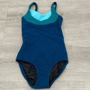 Five dance wear blue tones leotard size youth medium